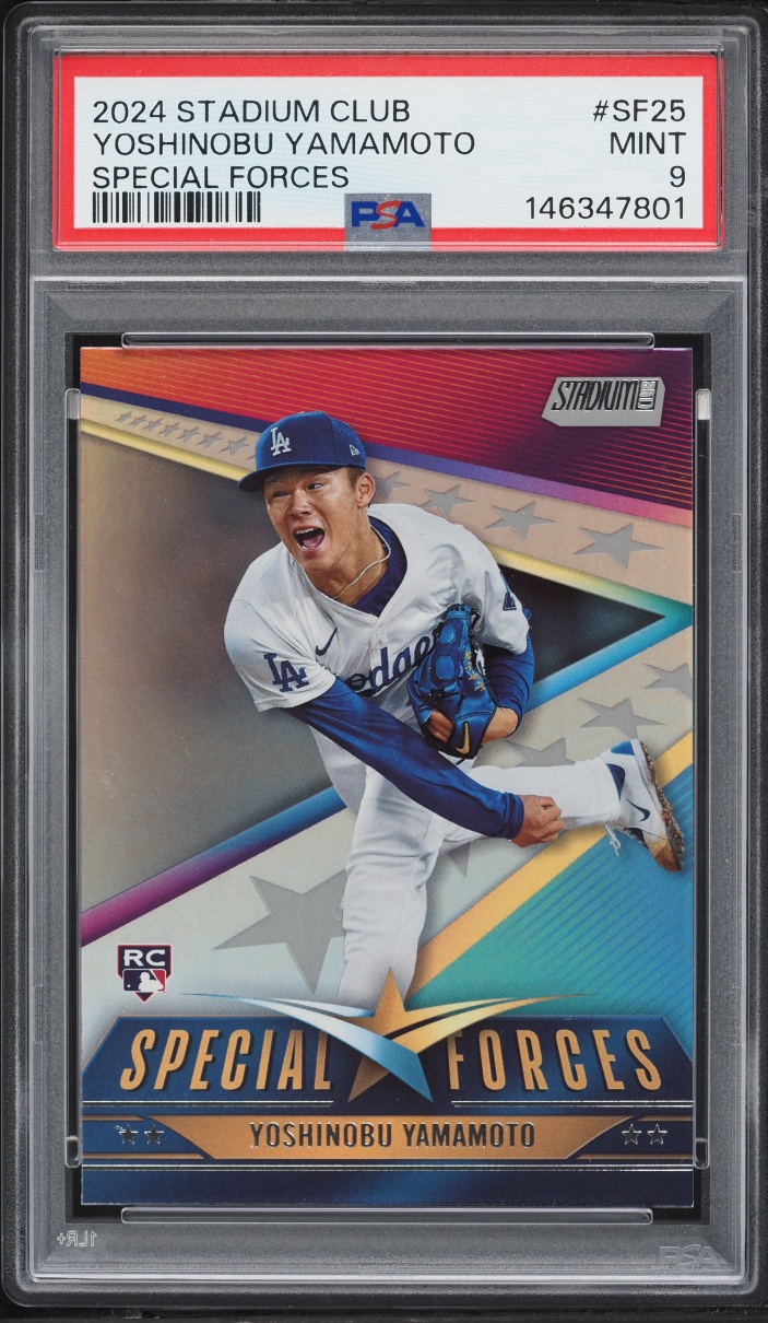 2024 Stadium Club Special Forces Yoshinobu Yamamoto ROOKIE #SF25 PSA 9 MINT