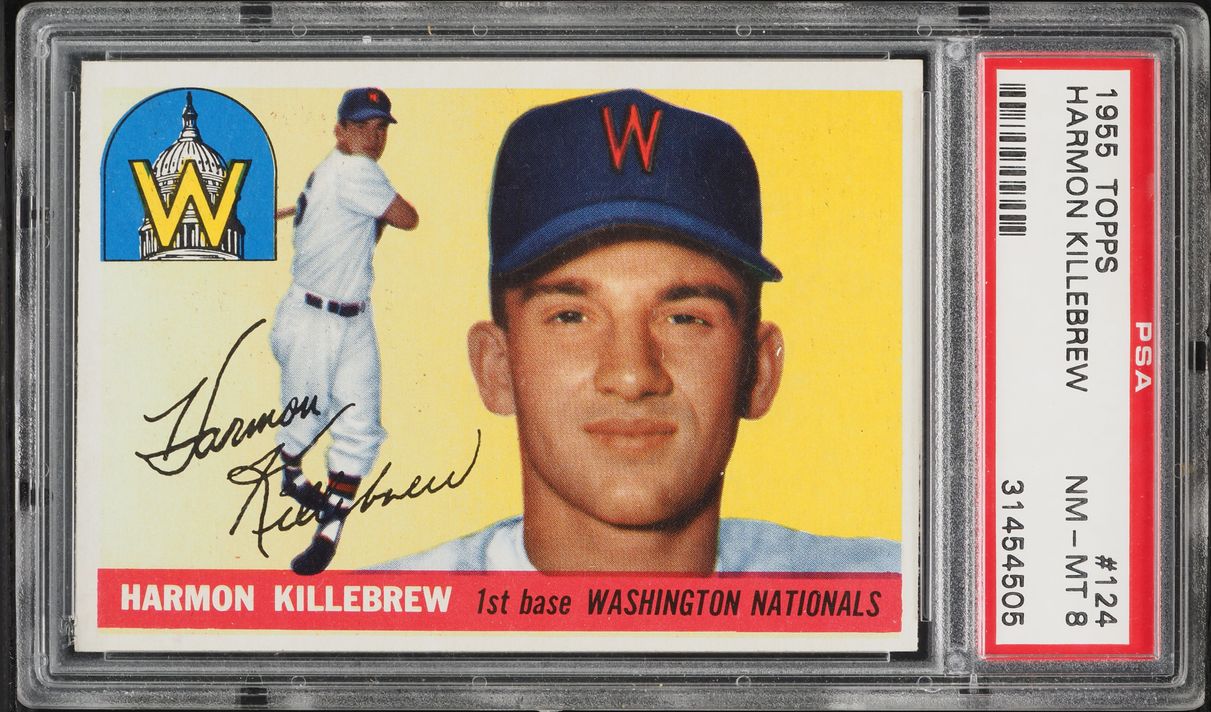 1955 Topps Harmon Killebrew ROOKIE #124 PSA 8 NM-MT