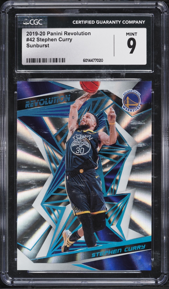 2019 Panini Revolution Sunburst Stephen Curry /75 #42 CGC 9 MINT