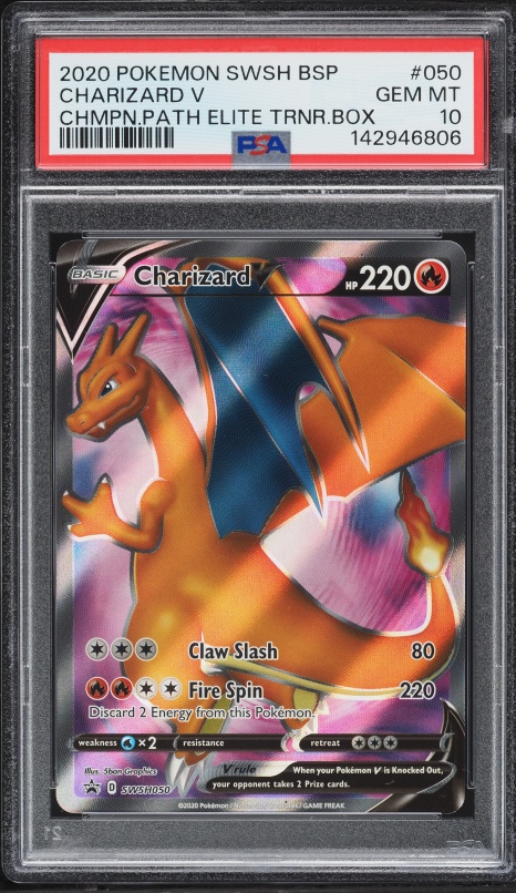 pokemon cards champion's path charizard PSA 9 MINT - Rainbow Rare VMAX 074/073 this card is the perfect way to showcase your collection. Champions Path Charizard Pull -