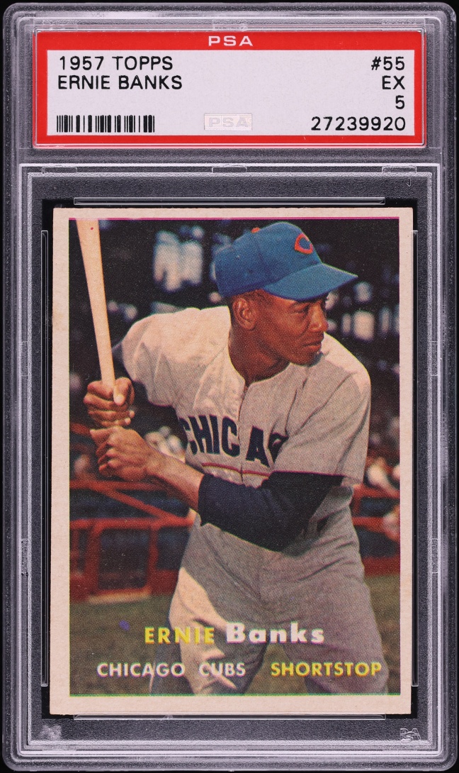 1957 Topps Ernie Banks #55 PSA 5 EX