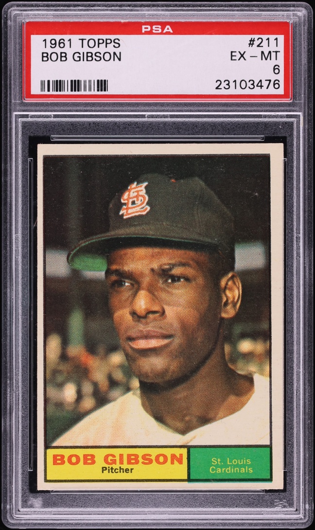 1961 Topps Bob Gibson #211 PSA 6 EXMT