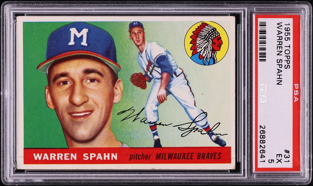 1955 Topps Warren Spahn #31 PSA 5 EX