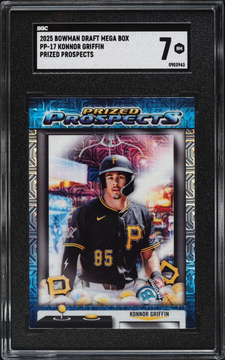 2025 Bowman Chrome Draft Mega Box Prized Konnor Griffin PROSPECT #PP-17 SGC 7 NRMT