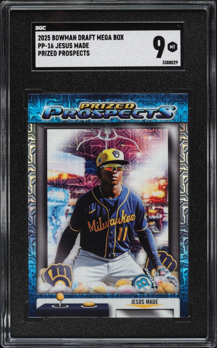 2025 Bowman Chrome Draft Mega Box Prized Jesus Made PROSPECT #PP-16 SGC 9 MINT