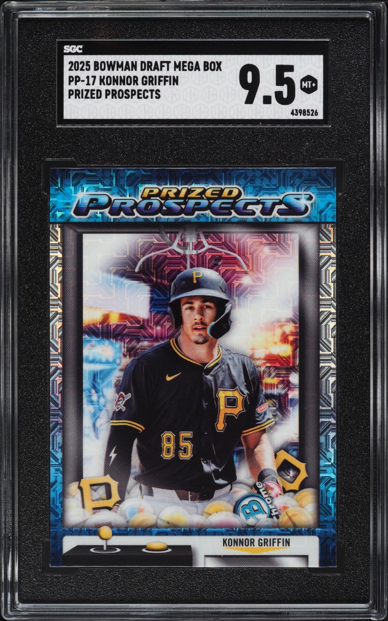 2025 Bowman Chrome Draft Mega Box Prized Konnor Griffin PROSPECT #PP-17 SGC 9.5 MINT+
