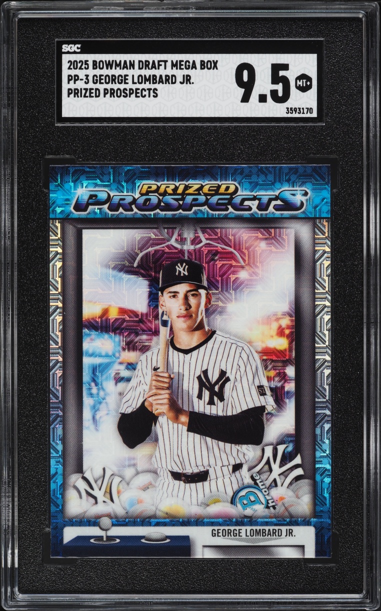 2025 Bowman Chrome Draft Mega Box Prized George Lombard Jr. PROSPECT #PP-3 SGC 9.5 MINT+