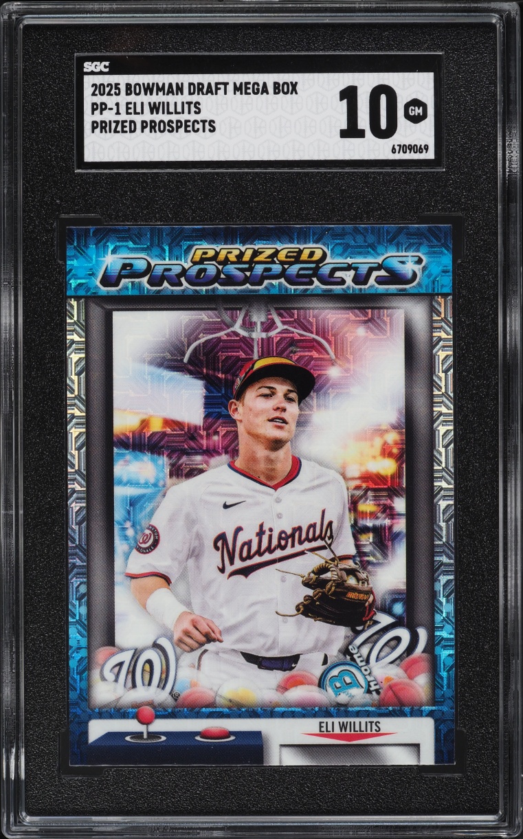 2025 Bowman Draft Mega Box Prized Eli Willits PROSPECT #PP-1 SGC 10 GEM MINT