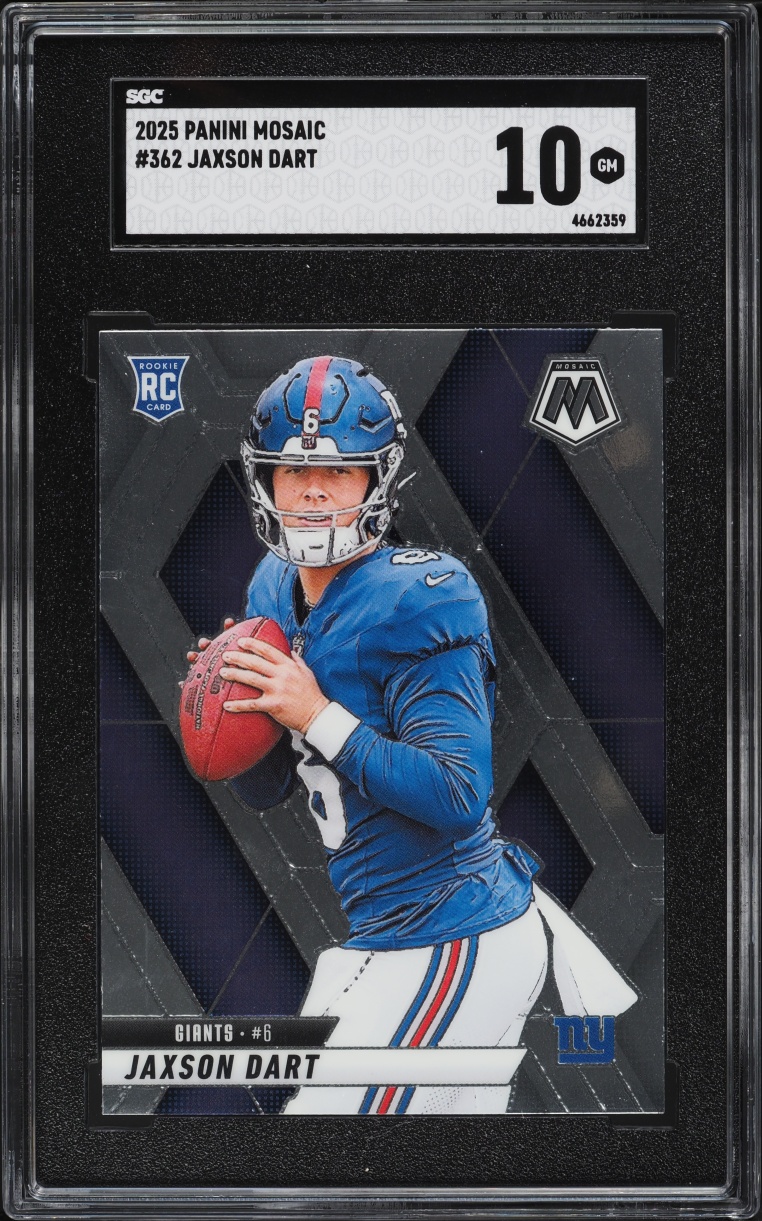 2025 Panini Mosaic Jaxson Dart ROOKIE #362 SGC 10 GEM MINT