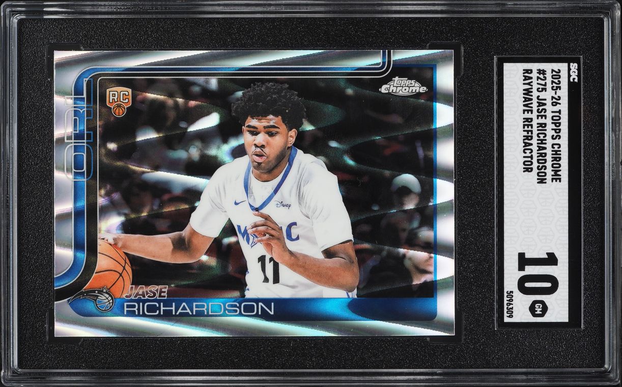 2025 Topps Chrome Raywave Refractor Jase Richardson ROOKIE #275 SGC 10 GEM MINT