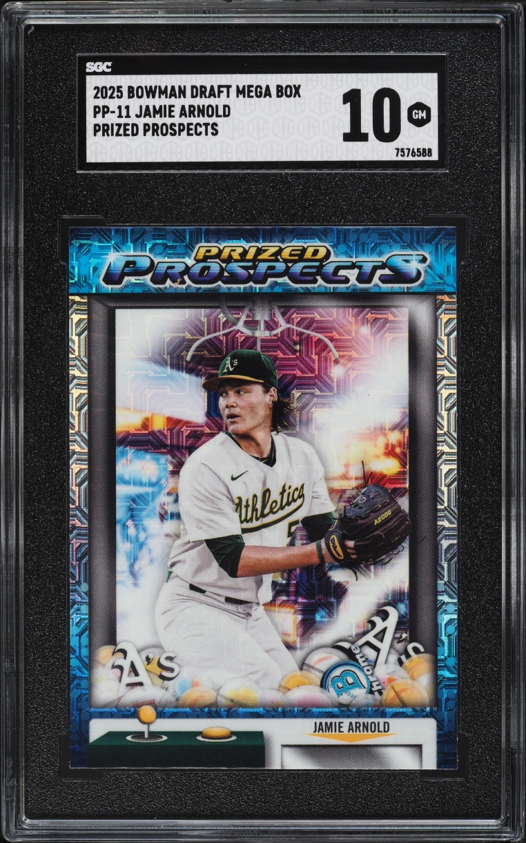 2025 Bowman Chrome Draft Mega Box Prized Jamie Arnold PROSPECT #PP-11 SGC 10 GEM MINT
