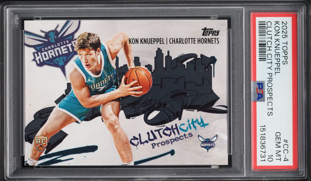 2025 Topps Clutch City Prospects Kon Knueppel ROOKIE #CC-4 PSA 10 GEM MINT