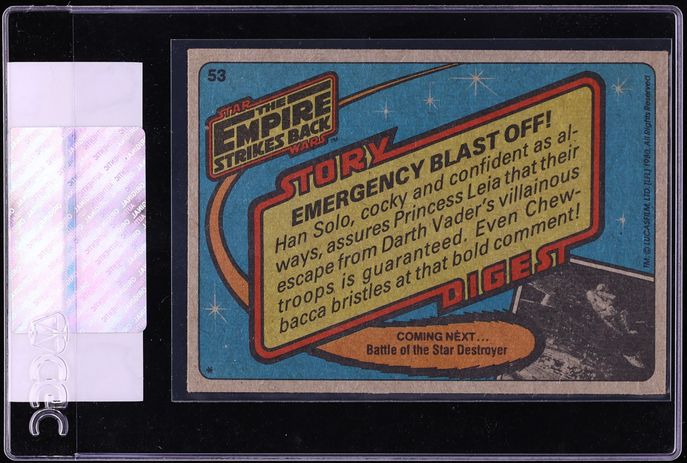 1980 Topps Star Wars The Empire Strikes Back Series 1 Emergency Blast Off! #53 CGC AUTH