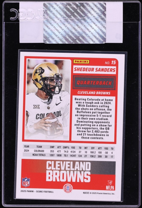 2025 Panini Score-A-Treat Pumpkin Shedeur Sanders ROOKIE #15 CGC AUTH