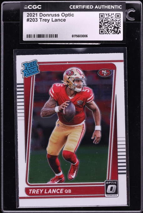 2021 Donruss Optic Trey Lance ROOKIE #203 CGC AUTH