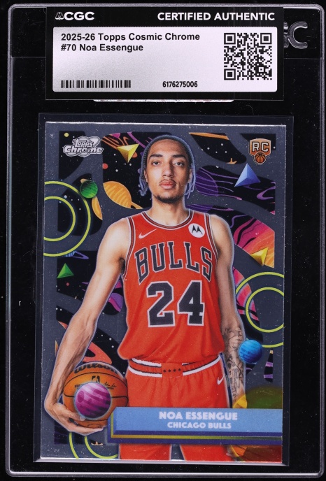 2025 Topps Chrome Cosmic Noa Essengue ROOKIE #70 CGC AUTH