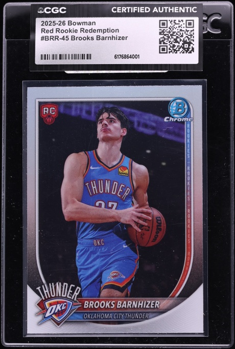 2025 Bowman Chrome Red Rookie Redemption Brooks Barnhizer ROOKIE #BRR-45 CGC AUTH
