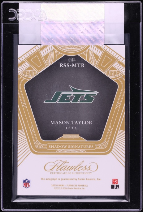 2025 Panini Flawless Shadow Signatures Silver Mason Taylor ROOKIE AUTO /20 #RSS-MTR CGC AUTH