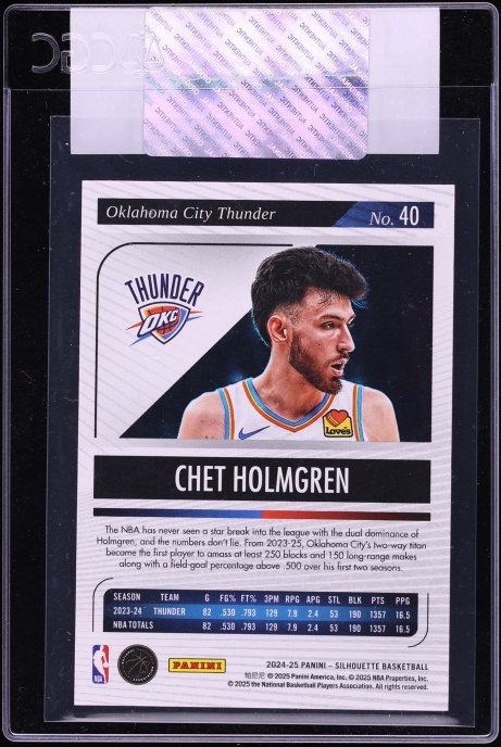 2024 Panini Silhouette Blue Chet Holmgren /99 #40 CGC AUTH