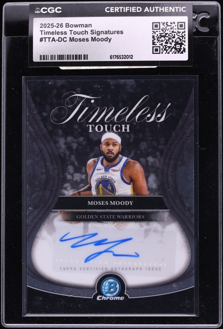 2025 Bowman Chrome Timeless Touch Moses Moody AUTO #TTA-DC CGC AUTH