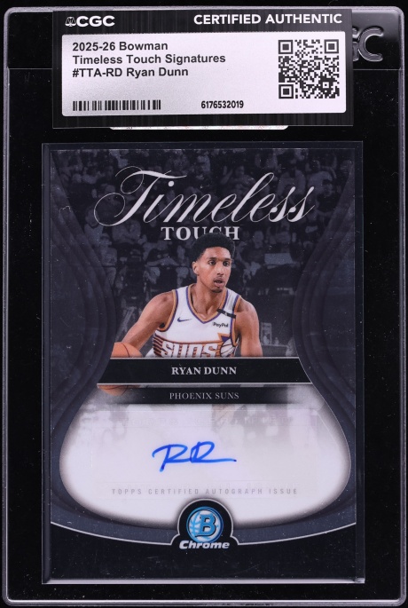 2025 Bowman Chrome Timeless Touch Ryan Dunn AUTO #TTA-RD CGC AUTH