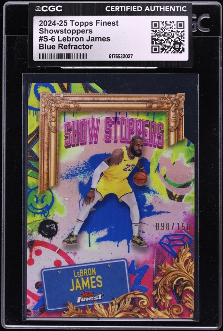 2024 Topps Finest Basketball Blue Refractor Lebron James #S-6 PSA 10