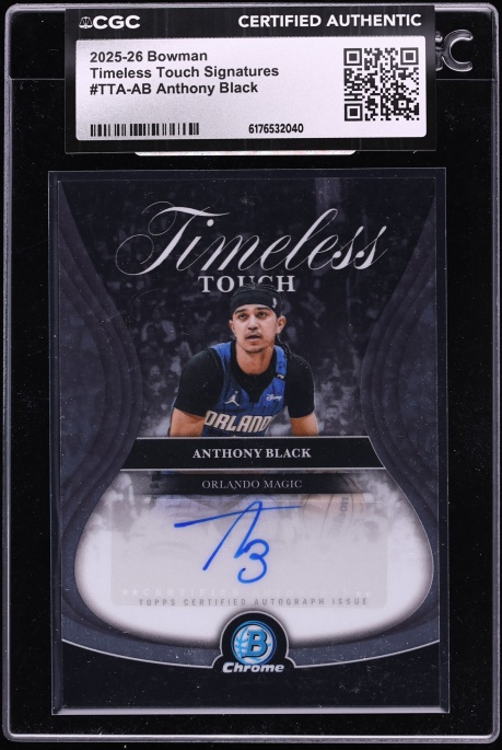 2025 Bowman Chrome Timeless Touch Anthony Black AUTO #TTA-AB CGC AUTH