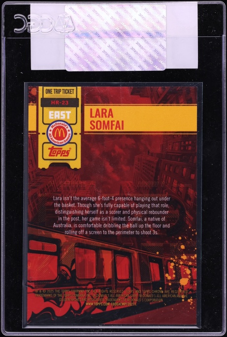 2025 Topps Chrome McDonald's All American High Rises Tie-Dye Ref Lara Somfai RC /25 CGC AUTH