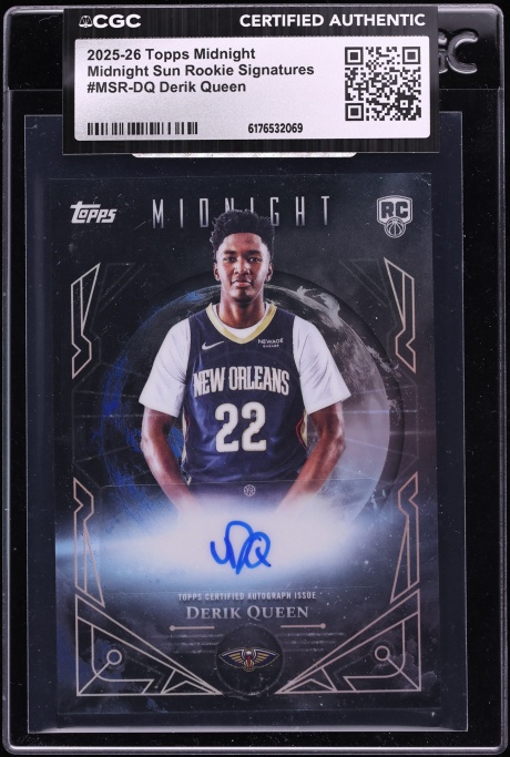 2025 Topps Midnight Sun Derik Queen ROOKIE AUTO #MSR-DQ CGC AUTH