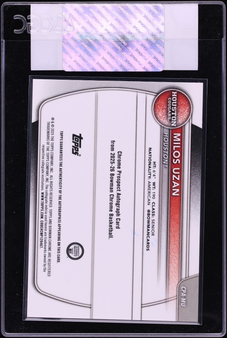 2025 Bowman Chrome Milos Uzan PROSPECT AUTO #CPA-MU CGC AUTH
