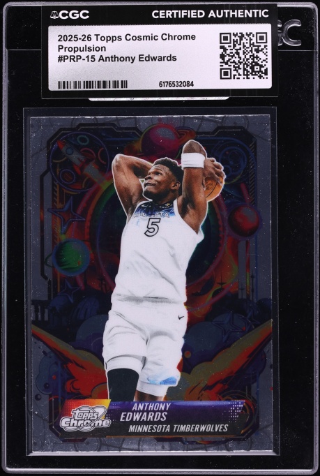 2025 Topps Chrome Cosmic Propulsion Anthony Edwards #PRP-15 CGC AUTH