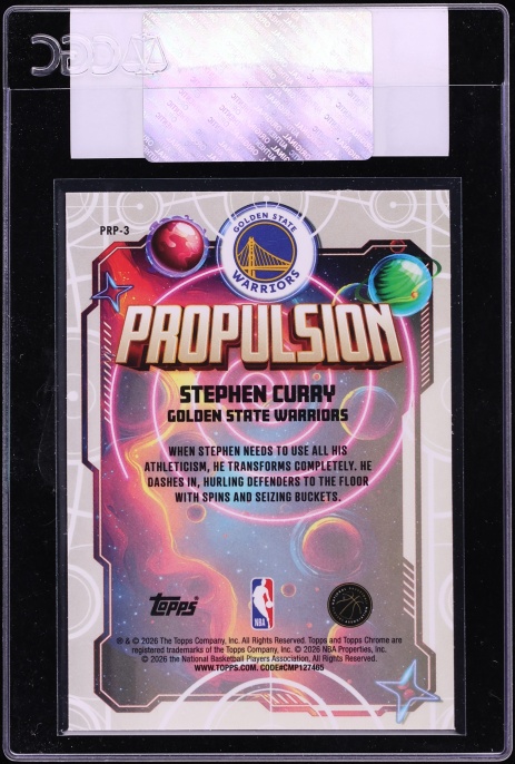 2025 Topps Chrome Cosmic Propulsion Stephen Curry #PRP-3 CGC AUTH