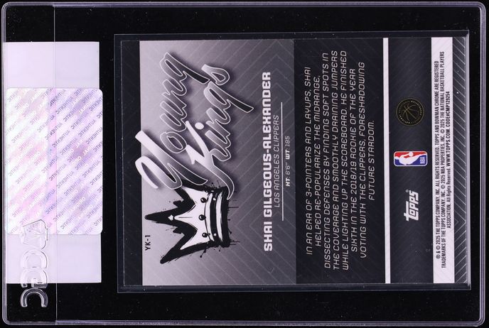 2025 Bowman Chrome Young Kings Shai Gilgeous-Alexander #YK-1 CGC AUTH