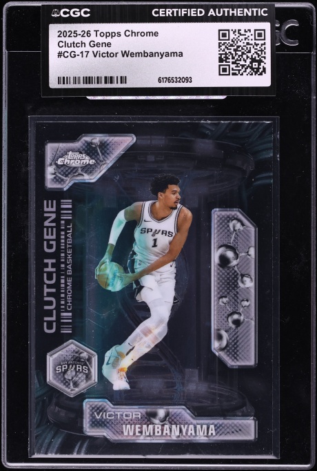2025 Topps Chrome Clutch Gene Victor Wembanyama #CG-17 CGC AUTH