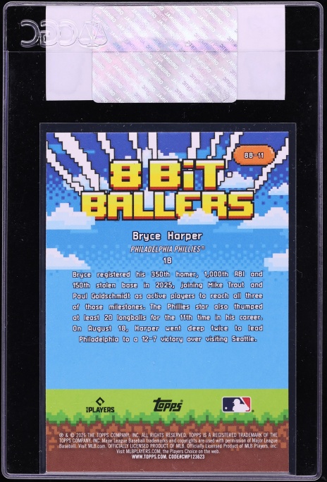 2026 Topps 8-Bit Ballers Celebration Mega Box Bryce Harper #8B-11 CGC AUTH