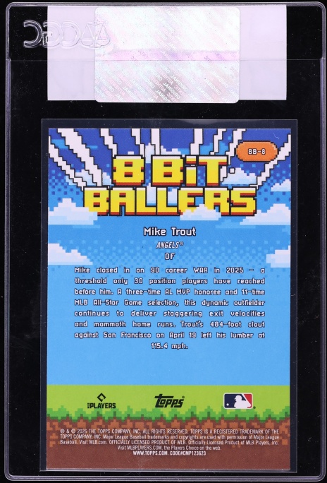 2026 Topps 8-Bit Ballers Celebration Mega Box Mike Trout #8B-8 CGC AUTH