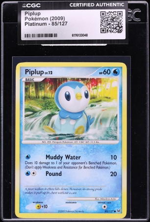 2009 Pokemon Platinum Piplup #85 CGC AUTH