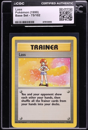 1999 Pokemon Base Set Lass #75 CGC AUTH
