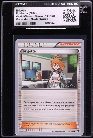 2017 Pokemon World Championships Decks Golisodor Naoto Suzuki Brigette #134 CGC AUTH