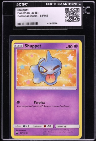 2018 Pokemon Sun & Moon Celestial Storm Shuppet #64 CGC AUTH