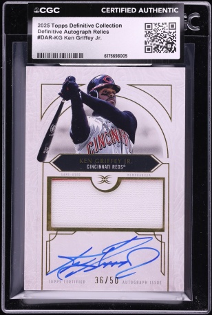 2025 Topps Definitive Collection Ken Griffey Jr. PATCH AUTO /50 