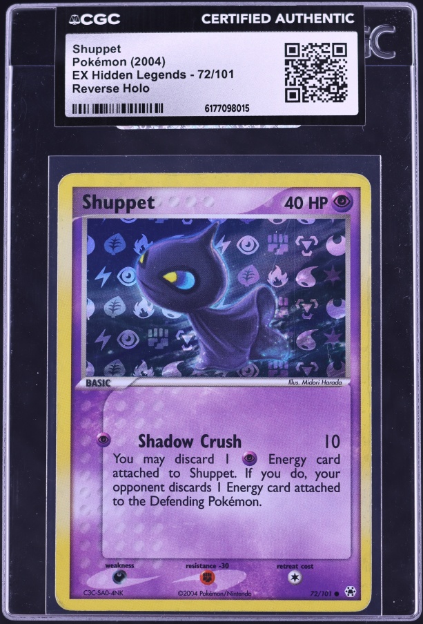 2004 Pokemon EX Hidden Legends Reverse Holo Shuppet #72 CGC AUTH