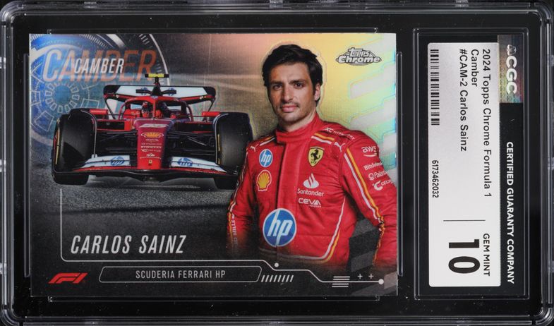 2021 Topps Dynasty Formula 1 F1 Dual Red Carlos Sainz PATCH AUTO