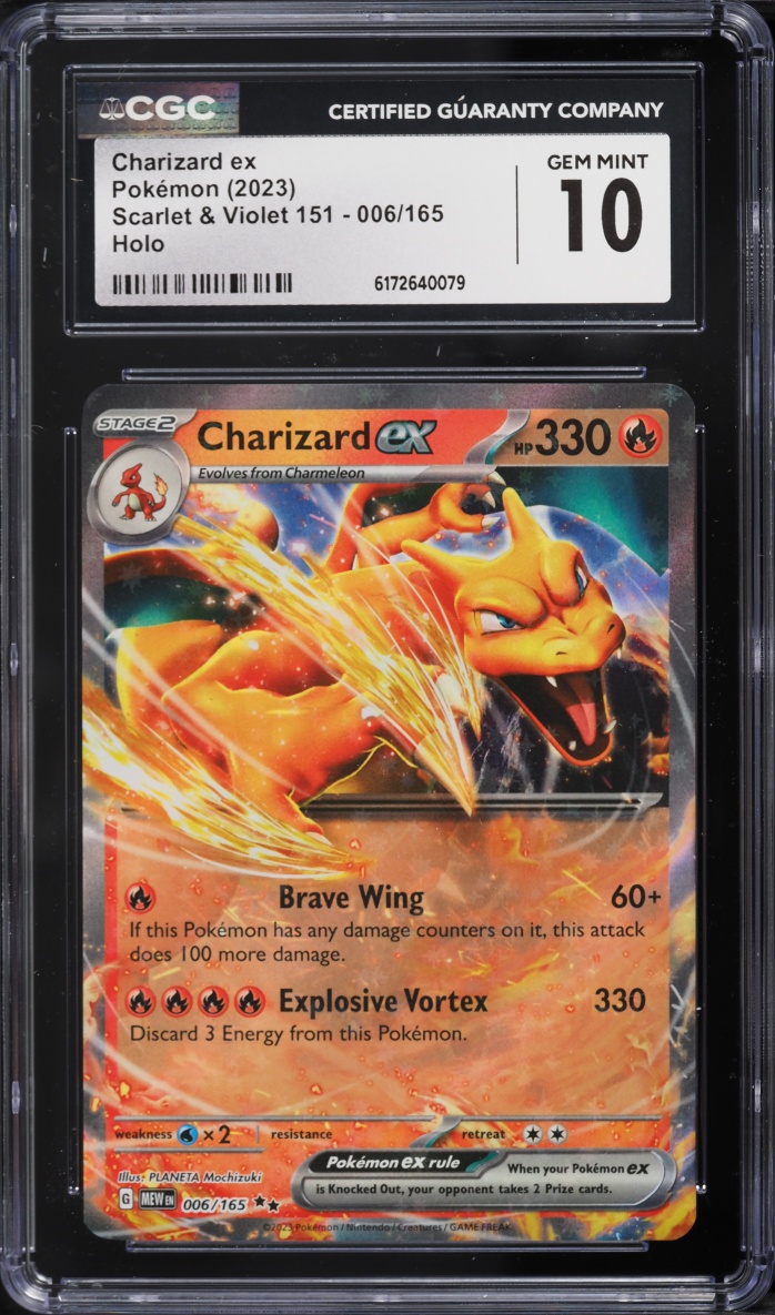 2023 Pokemon Scarlet & Violet 151 Holo Charizard EX #6 CGC 10 GEM MINT