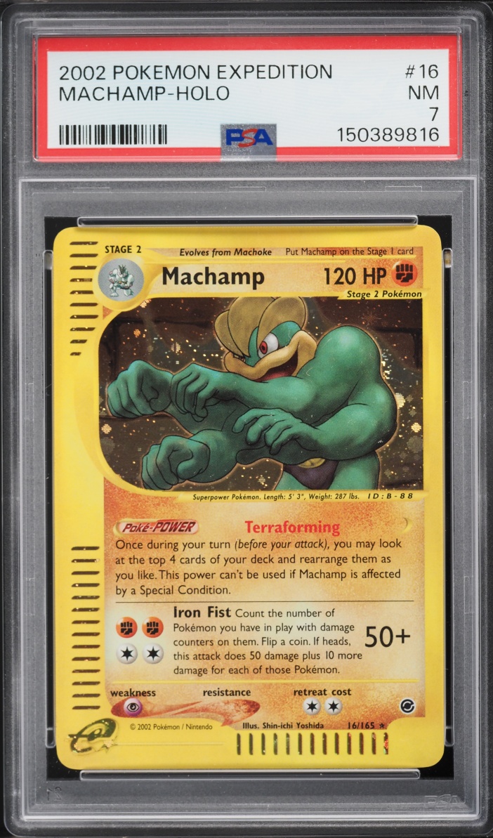 2002 Pokemon Expedition Holo Machamp #16 PSA 7 NRMT