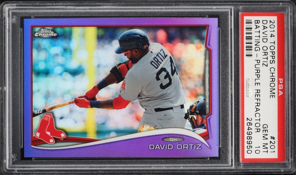 2014 Topps Chrome Purple Refractor David Ortiz #201 PSA 10 GEM MINT