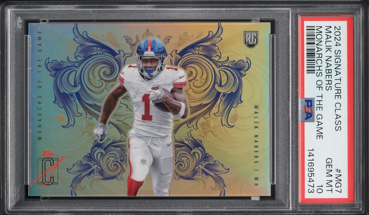 2024 Topps Signature Class Monarchs Of The Game Malik Nabers ROOKIE #MG-7 PSA 10 GEM MINT