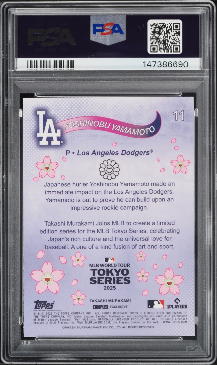 2025 Topps Murakami MLB World Tour Tokyo Series Yoshinobu Yamamoto #11 PSA 10 GEM MINT