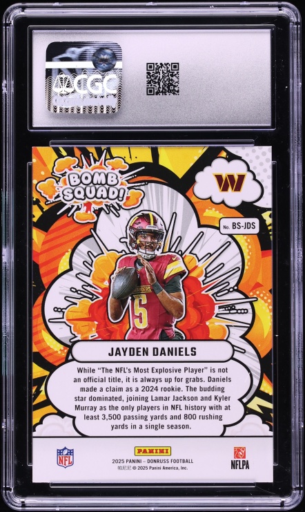 2025 Donruss Bomb Squad! Jayden Daniels #BS-JDS CGC 10 GEM MINT