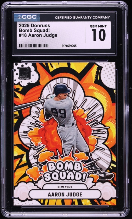 2025 Donruss Bomb Squad! Aaron Judge #18 CGC 10 GEM MINT